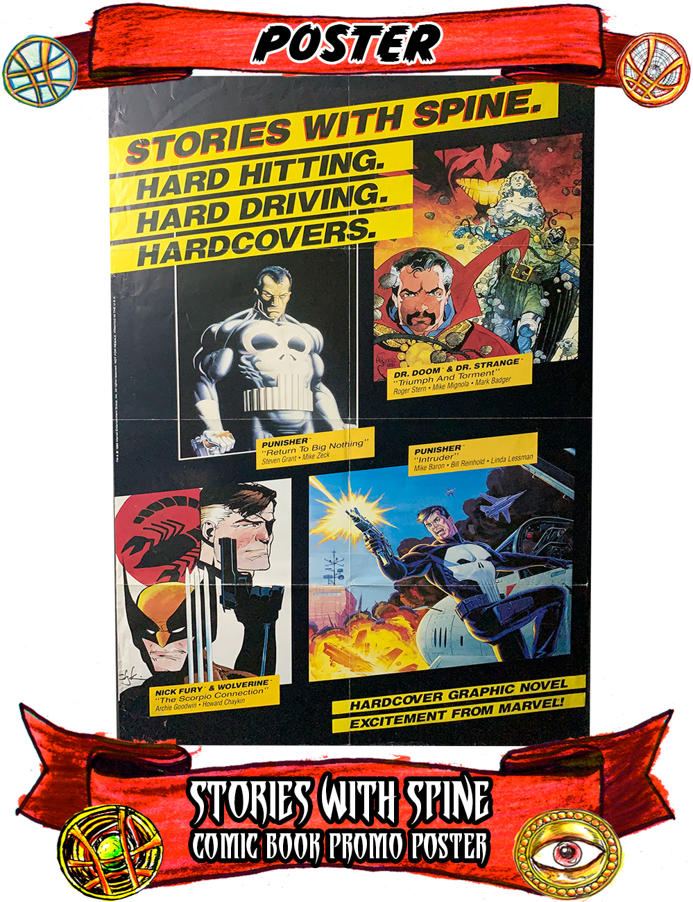 Marvel Stories With Spine comic book promo poster