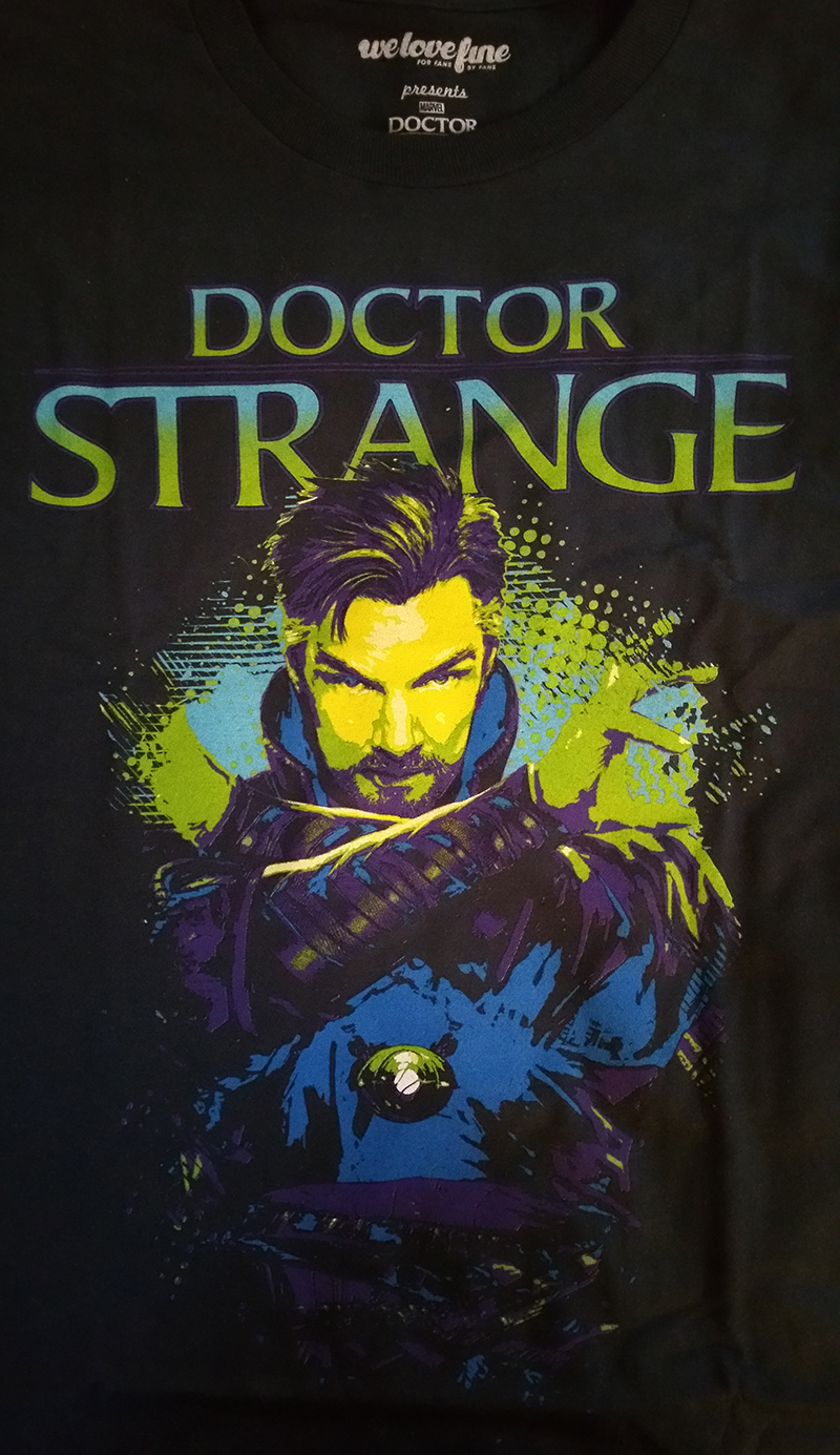 We Love Fine Dr. Strange Green Blue Purple Yellow Cumberbatch shirt