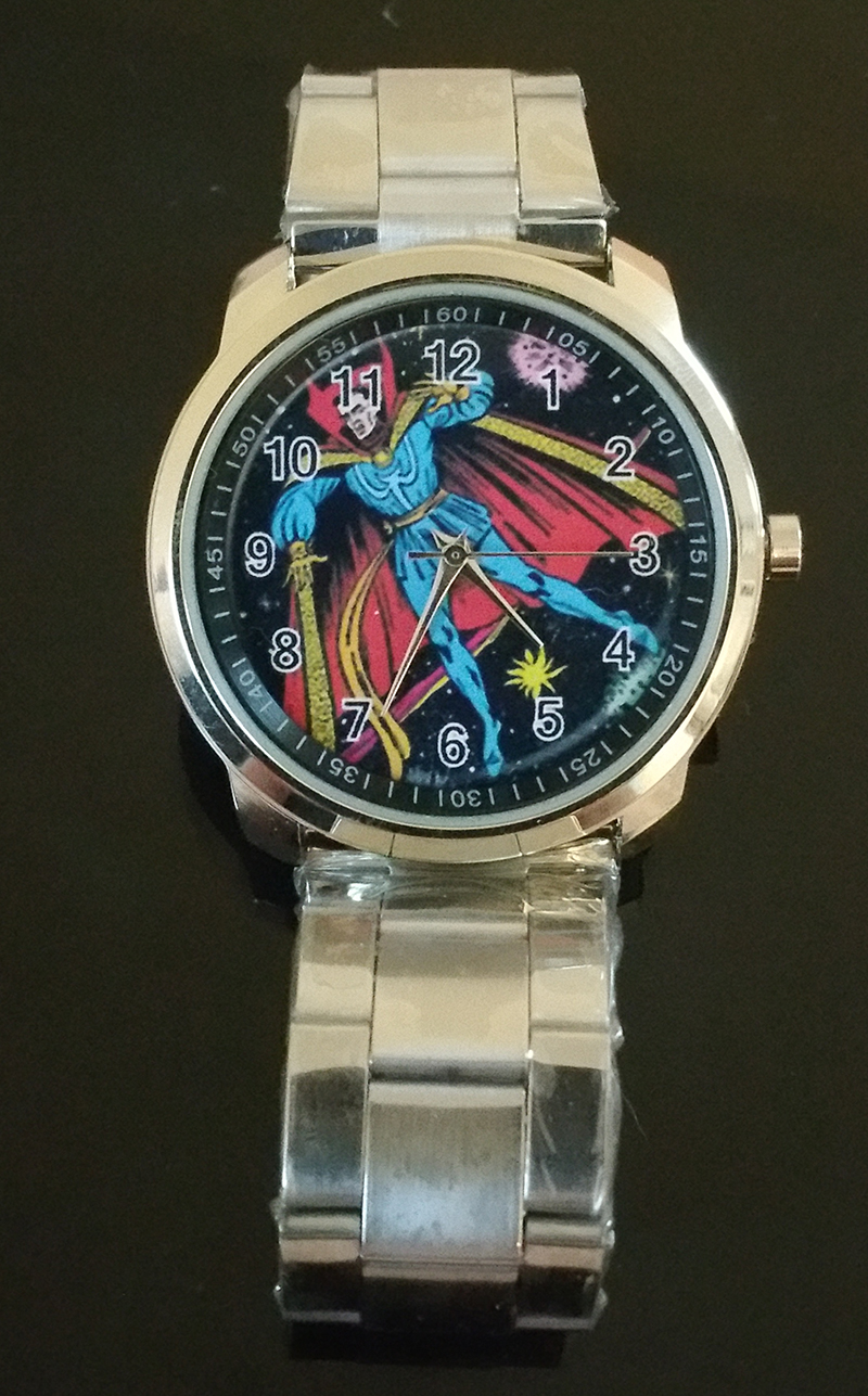 silver metal watch