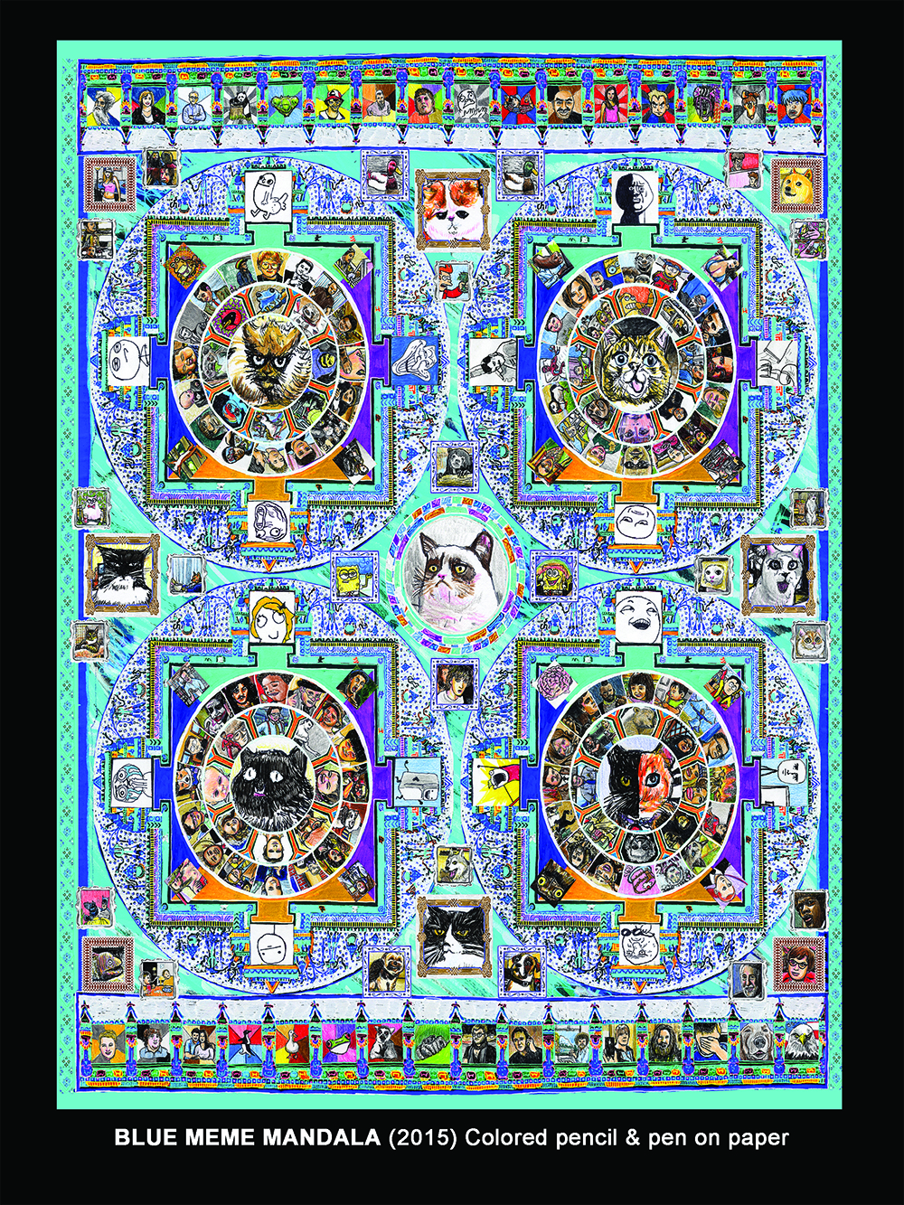 Meme Mandala Blue